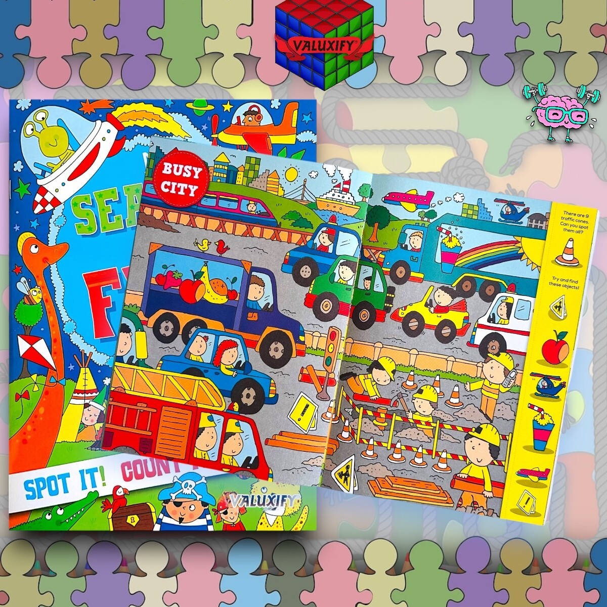 Search & Find  Kids Children Kids Activity Books My  Puzzles Fun 2 Books A4