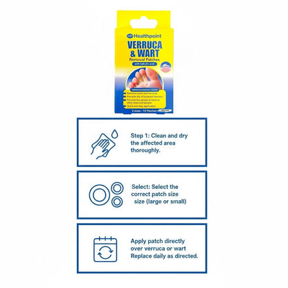Healthpoint Verruca Infection & Wart Removal 10 x Patches with Salicylic Acid