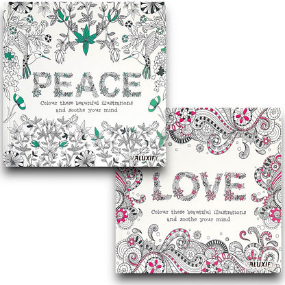Advance Adult Colouring Books Mindfulness Relax Your Mind Colour Therapy 2 Books