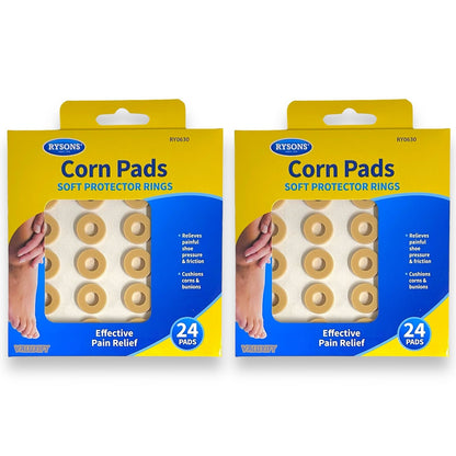 Corn Pads Round Foam Cushion Adhesive Protective Ring Plasters Pack of 2, 48 Pcs