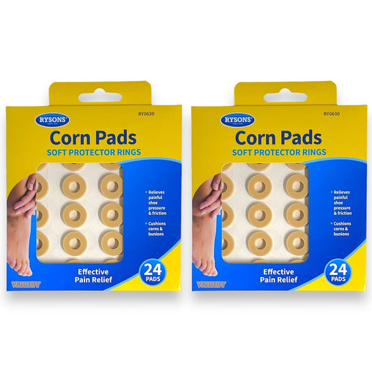 Corn Pads Round Foam Cushion Adhesive Protective Ring Plasters Pack of 2, 48 Pcs