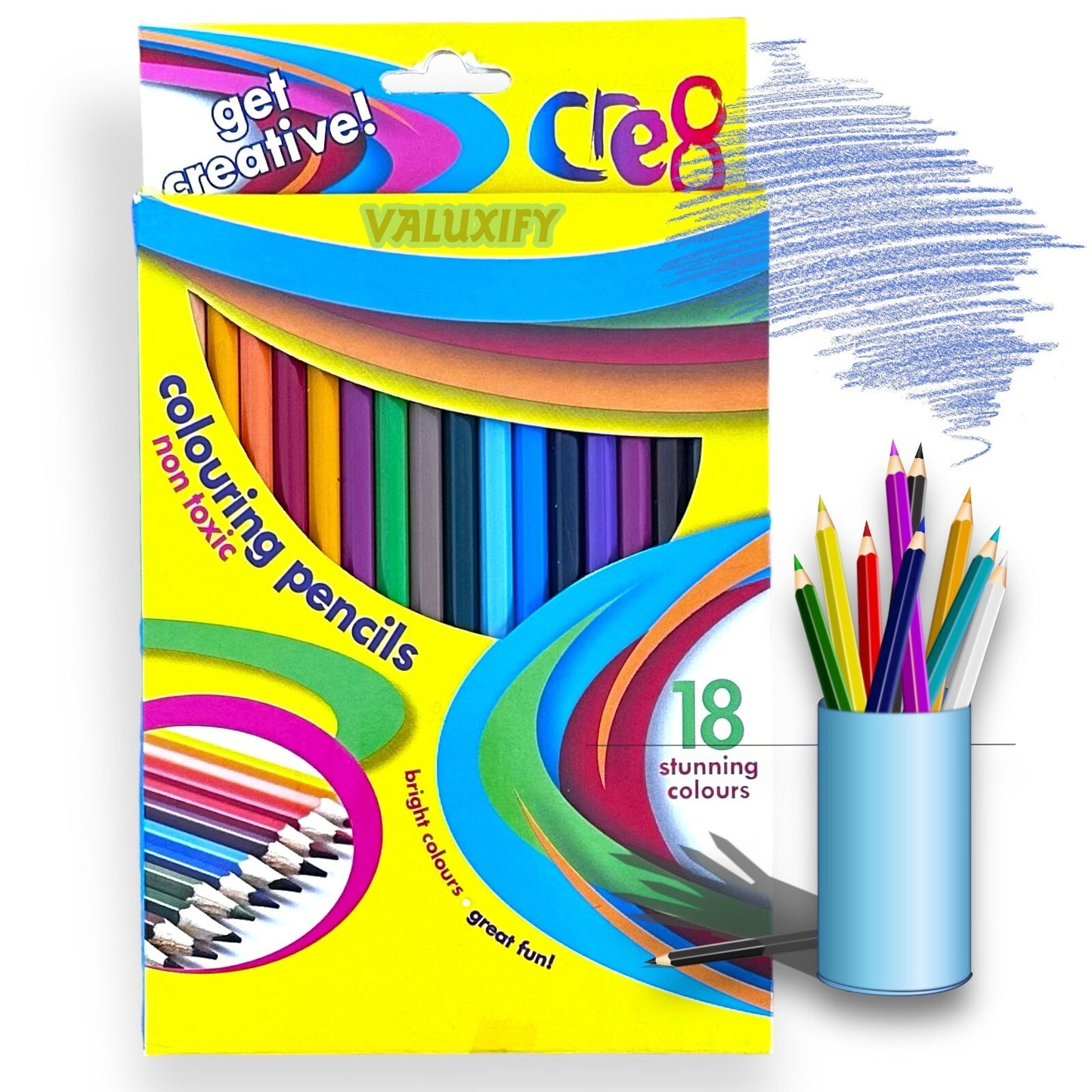 Adult Advance Jungle Colouring Book Colour Therapy Anti Stress 18 Pencils