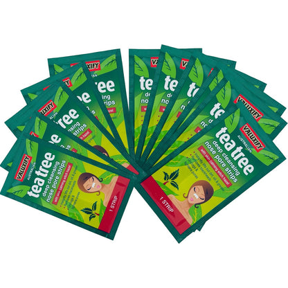 Nose Pore Strips Blackhead Removal Tea Tree Charcoal Deep Cleansing Unclog Pores