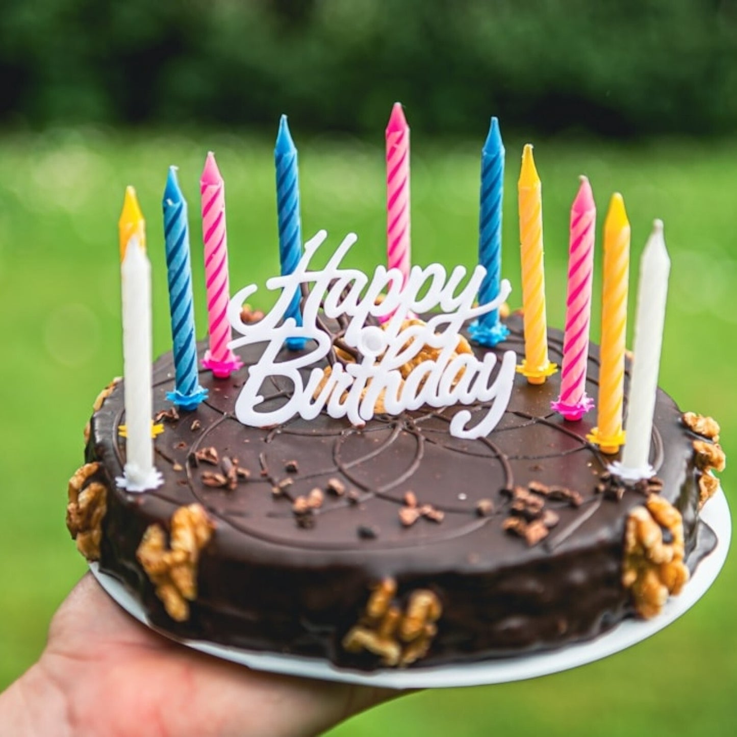 BIRTHDAY CANDLES & HOLDERS Cake Cupcake Toppers Party Decoration Striped