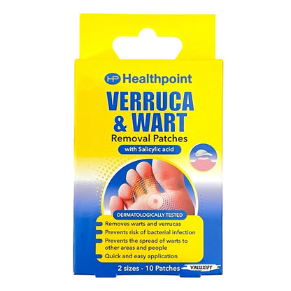 Healthpoint Verruca Infection & Wart Removal 10 x Patches with Salicylic Acid
