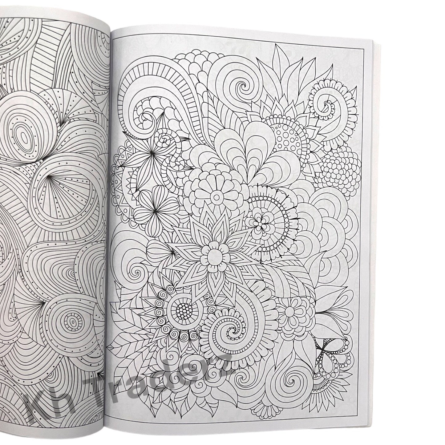 ADULT  COLOURING BOOK ANTI-STRESS Zen FUN  Colour Therapy ALL AGES MIND CALMING