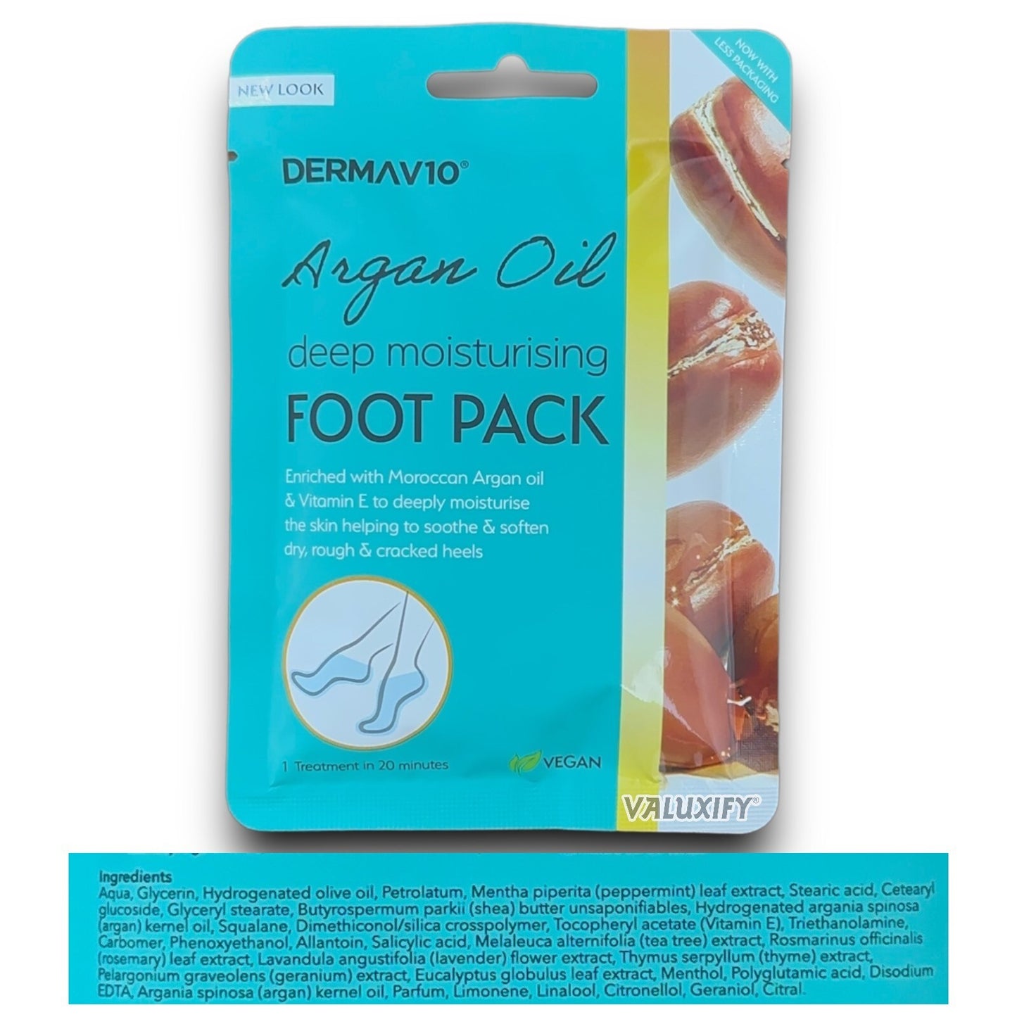 Derma V10 Foot SockS Mask Argan Oil Baby Soft Feet Deep Moisturising