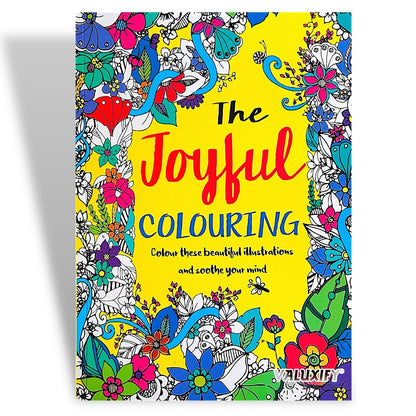 2 Adult Colouring Books Joyful Relaxing Anti Stress Colour Therapy Mind Relax A4