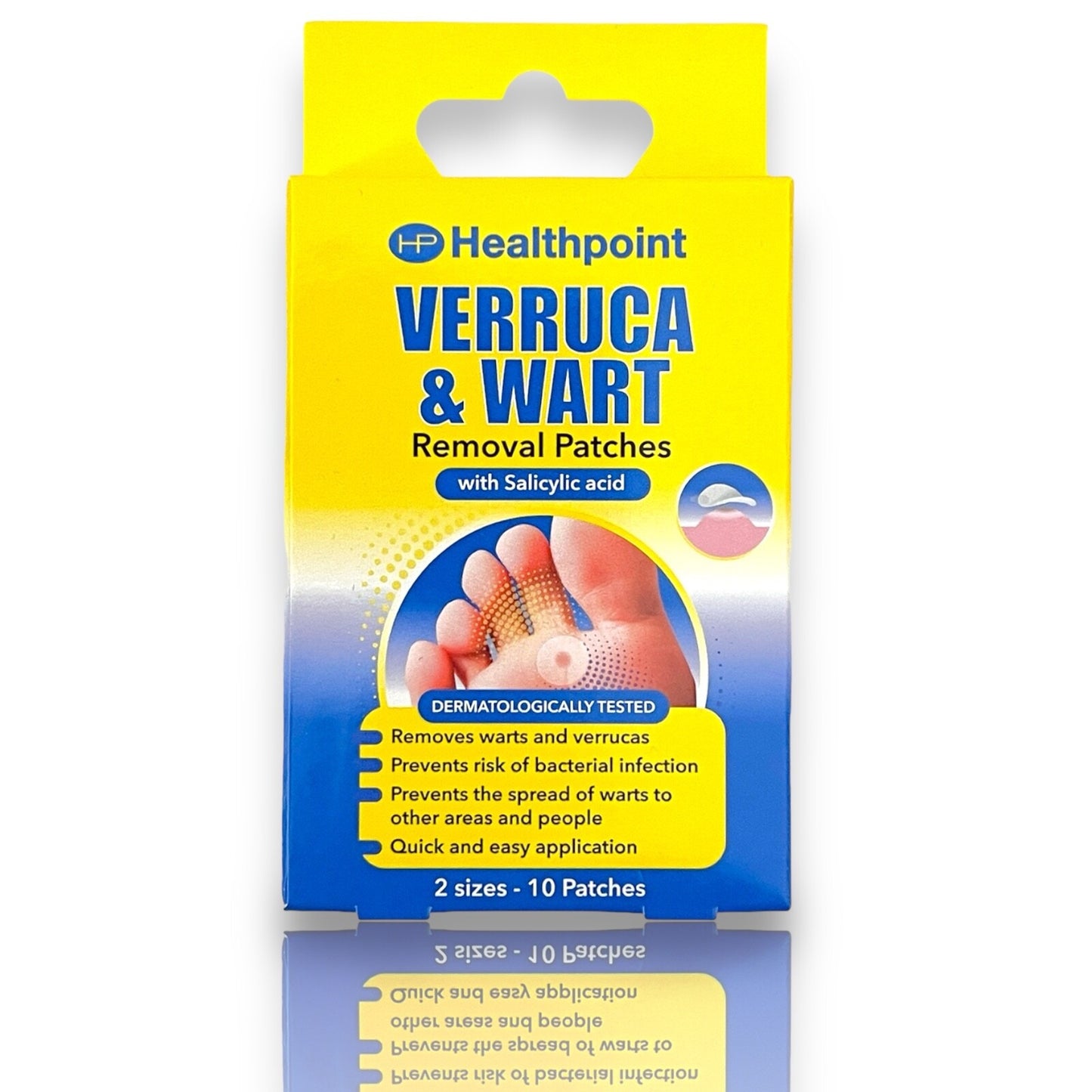 Verruca Wart Remover Patches Salicylic Acid 30 Pads (3 × 10) 2 Sizes Fast Relief