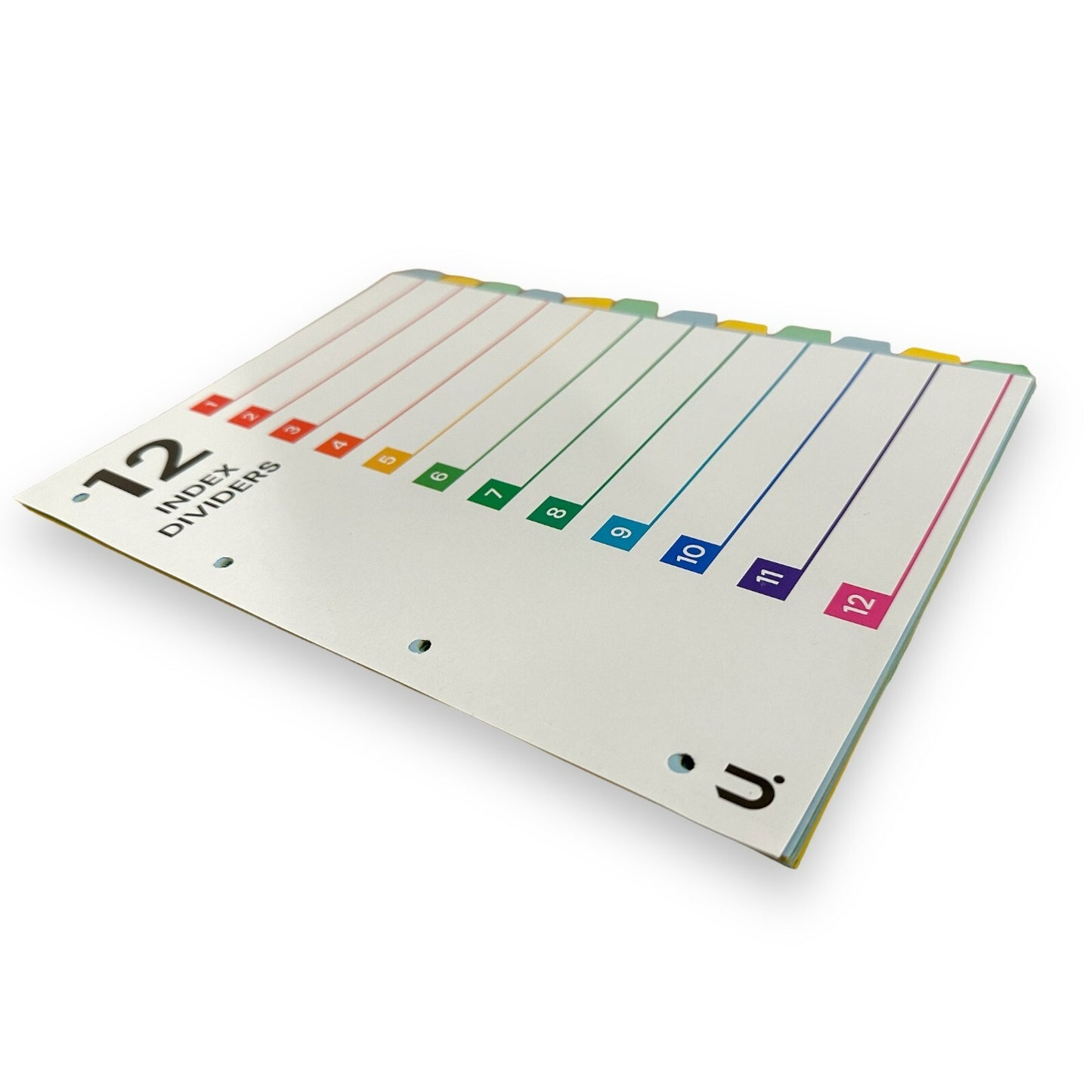 A4 Index Dividers Tabbed Sections Punched Dividers Office School Home 12 sheets