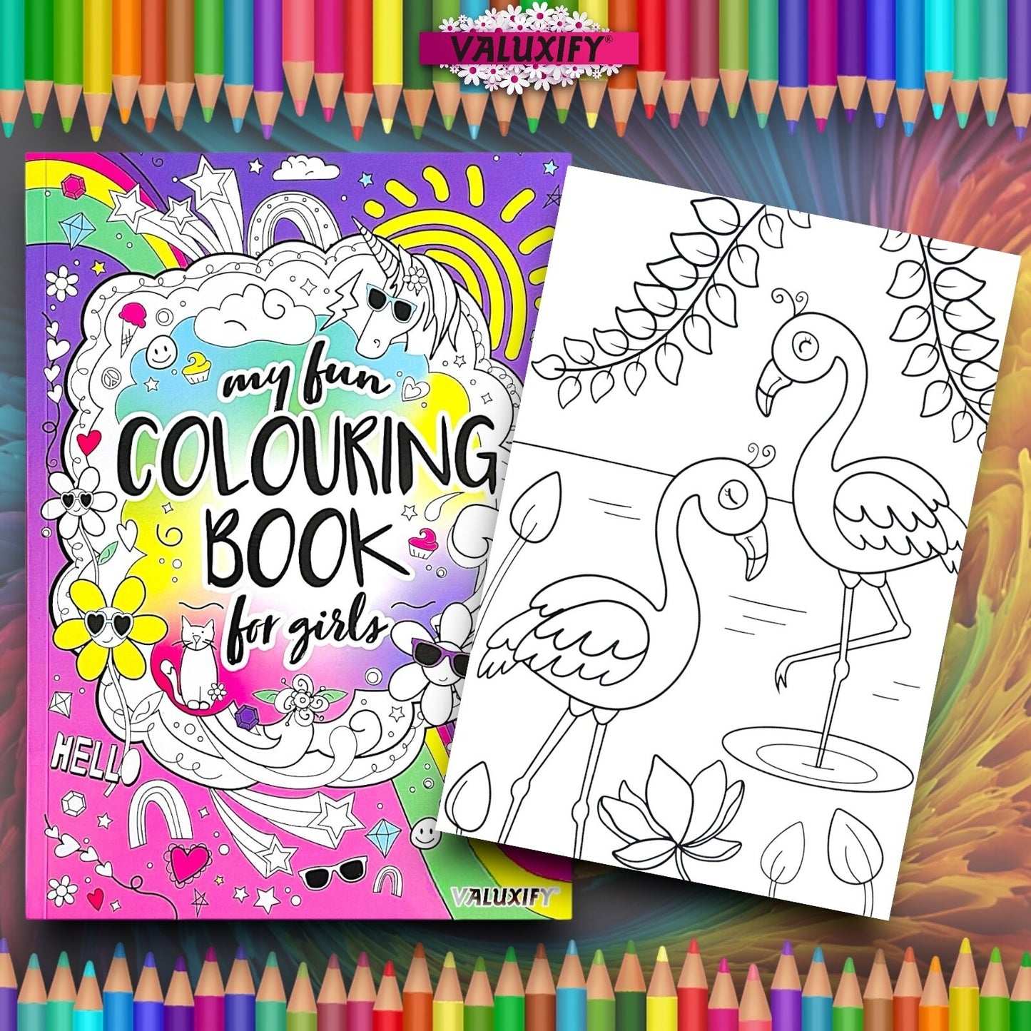 2 | KIDS CHILDREN | COLOURING BOOKS | A4 | COLOUR FUN ACTIVITY DRAWING