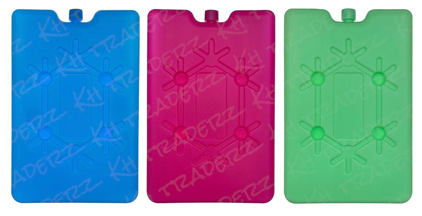 3X Freezer Blocks For Cool Cooler Bag Ice Packs For Lunch Box Picnic Reusable