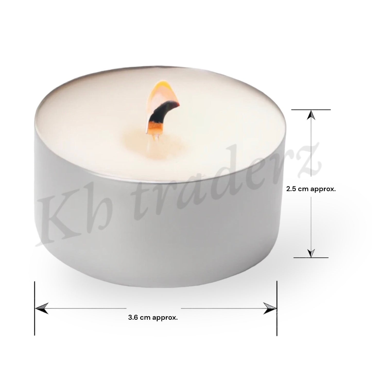 Opella 40 Unscented Tea Lights Candles 8 Hours Burn Time