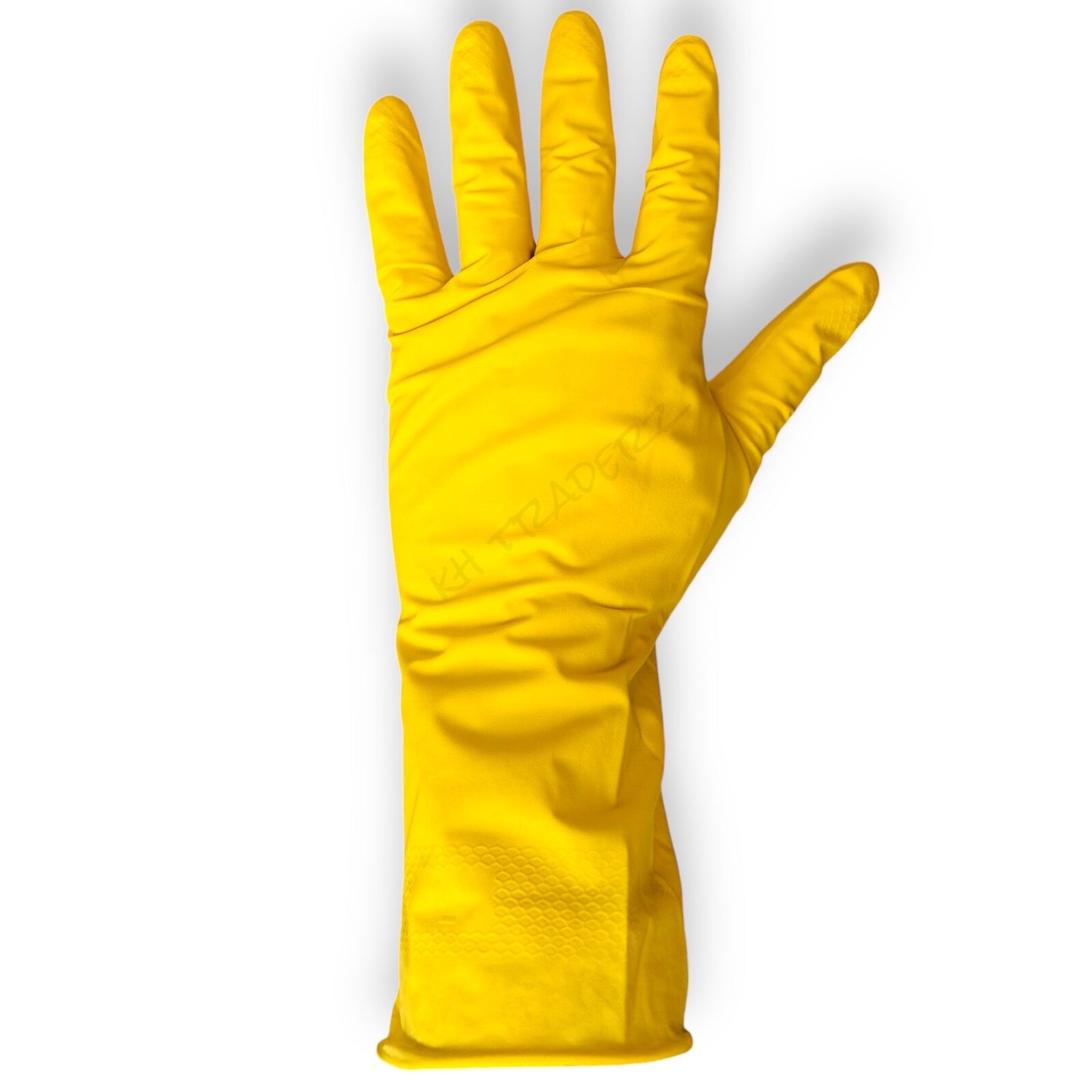 Rubber Gloves Medium Household Long Sleeve Washing Up Kitchen Cleaning 2 Pairs