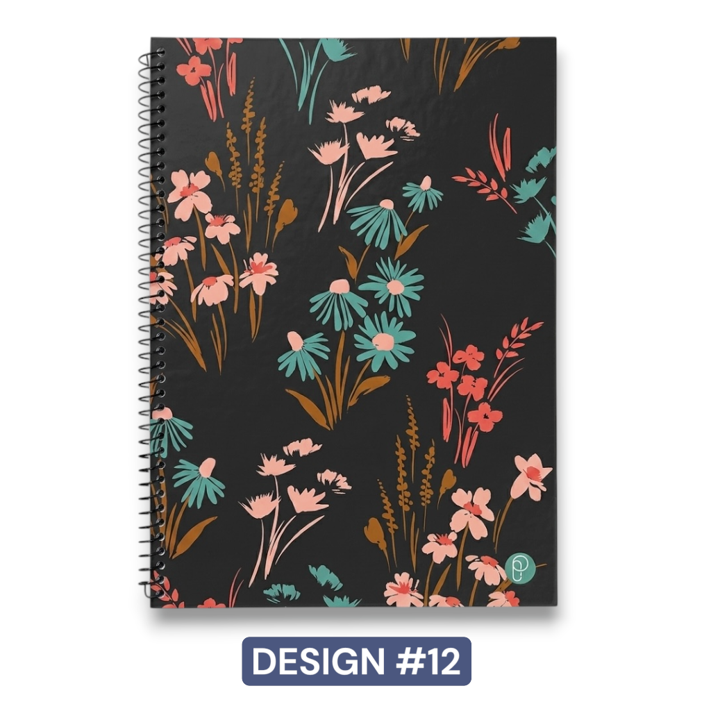 Spiral Notebook Lined Writing Pad 72 Pages Polypropylene Cover School 20x28cm