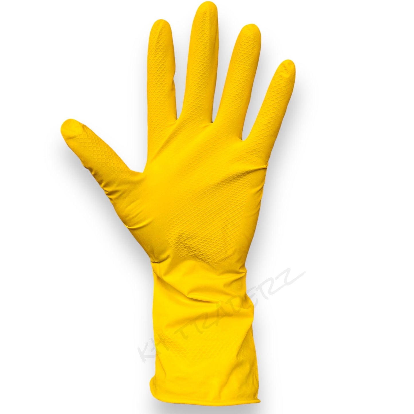 Rubber Gloves Medium Household Long Sleeve Washing Up Kitchen Cleaning 2 Pairs