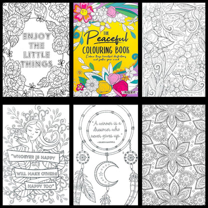 PEACEFUL ADULT COLOURING BOOK