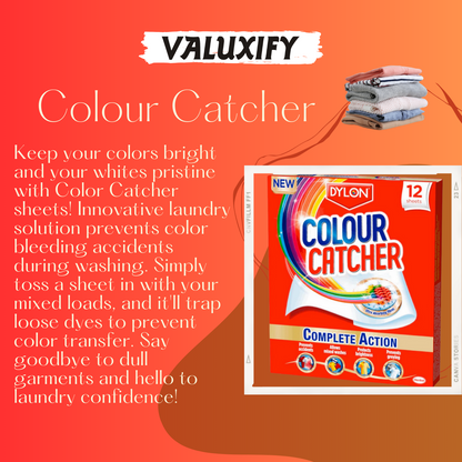 Colour Catcher Complete Action 12 Laundry Sheets Helps Prevent Colour Run