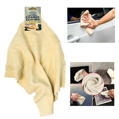 Chamois Natural Leather Real Genuine Car Shammy Chammy Cleaning  Drying Cloth