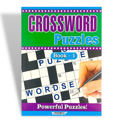 2 | Crossword Puzzles A4 Large Print Puzzle Book Trivia Fun Adult Children Brain