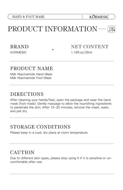 3x Milk Niacinamide Foot Peel Masks
