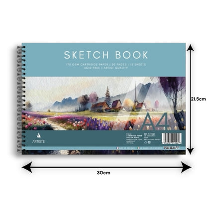 2  A4 Artist Sketch Book Spiral Artist Drawing Doodling Sketching Book Art Craft