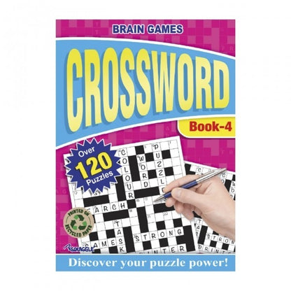 2 | Crossword Puzzles A4 Large Print Puzzle Book Trivia Fun Adult Children Brain