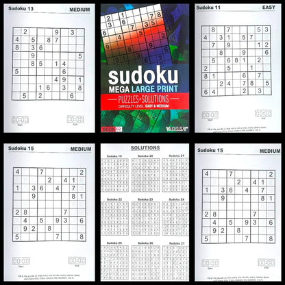 2 Mega Large Sudoku Puzzles Books