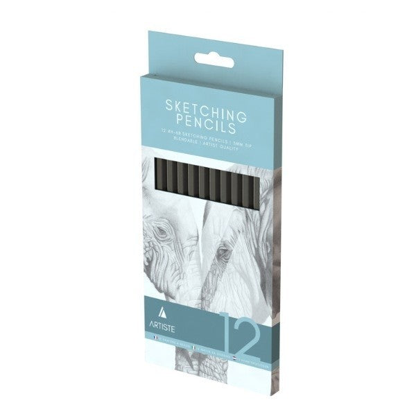 A4 Sketch Pad - White Paper Artist Craft Doodling Sketching With 12 Pencils