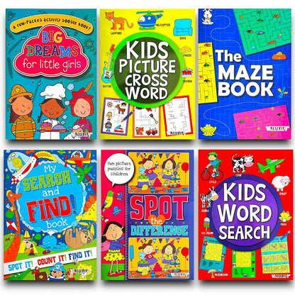 Kids Children Puzzle Activity Book Learning Book Girl Boys Word Search | Maze