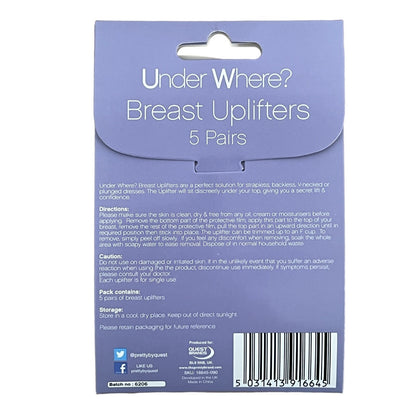 Under Where Breast Uplifters Invisible Self Adhesive Soft Easy to Apply 5 Pairs