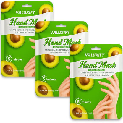 avocado hand mask gloves 3 pack deep moisturising repair for dry cracked hands
