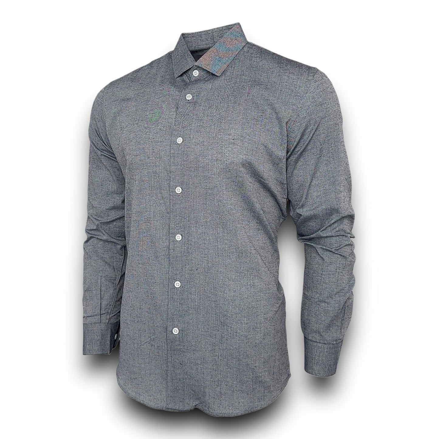Men’s Slim Fit Shirt Long Sleeve Shirt Work Home Office Casual Formal Shirt