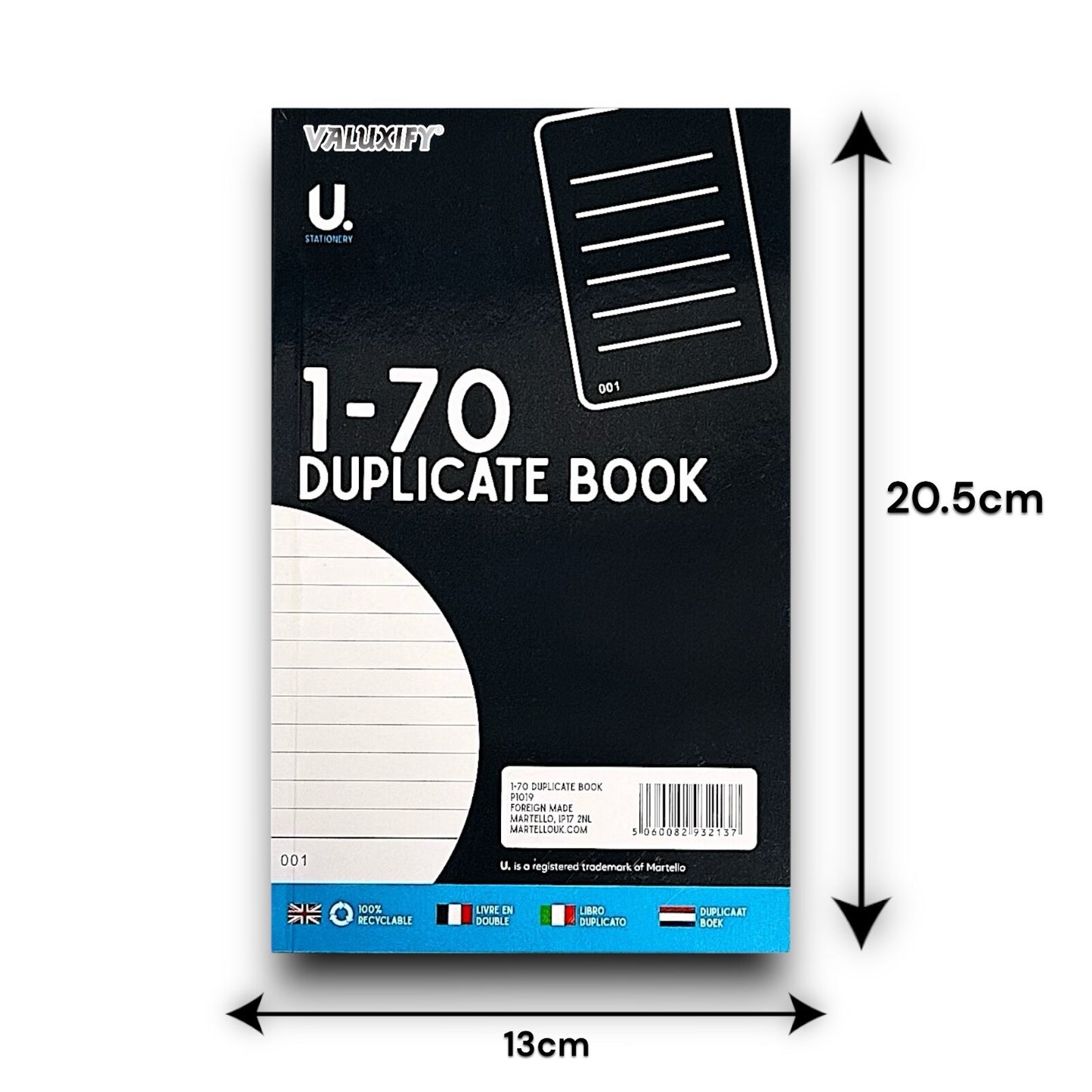 Duplicate Book 1-70  Invoice Pad Numbered Page Copy Receipt Office Single Book