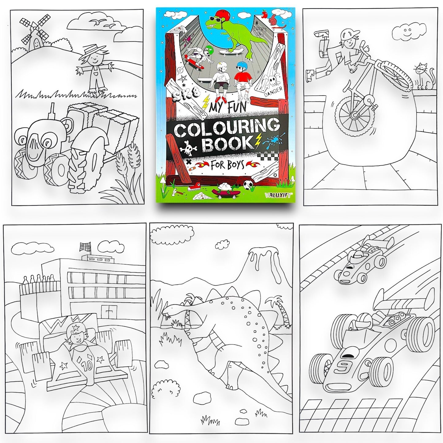 2 | KIDS CHILDREN | COLOURING BOOKS | A4 | COLOUR FUN ACTIVITY DRAWING