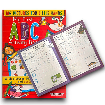 3 X KIDS ACTIVITY FIRST LEARNING BOOKS NUMBERS SHAPES LETTER COPY TRACE