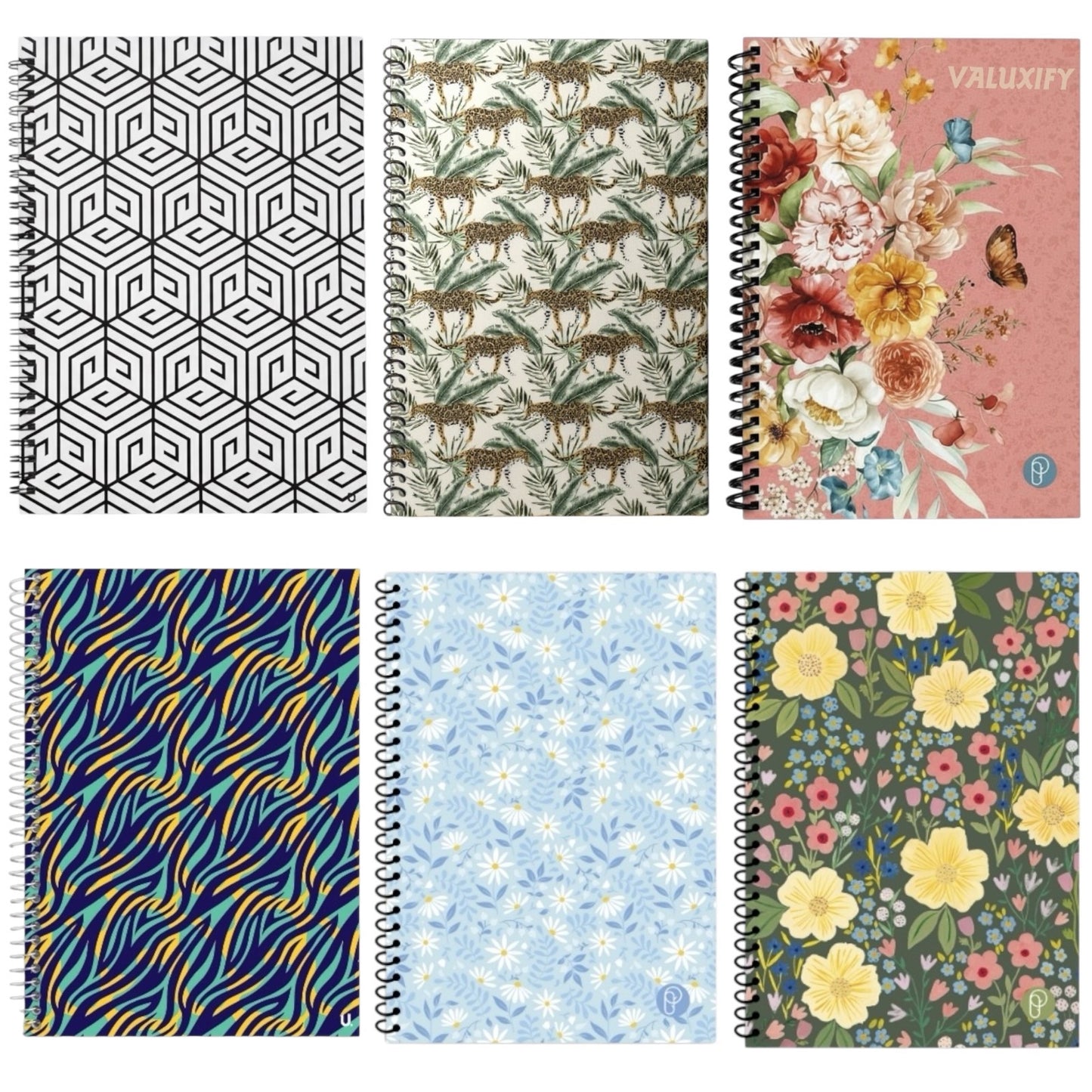 Spiral Notebook Lined Writing Pad 72 Pages Polypropylene Cover School 20x28cm