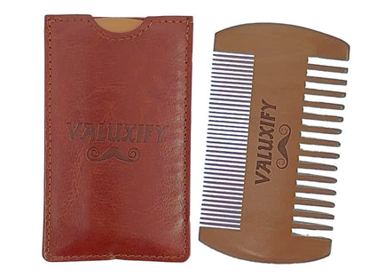 Men's Gent's Beard Grooming Kit Gift Set Shampoo Oil Wax Wooden Brush Comb Hair