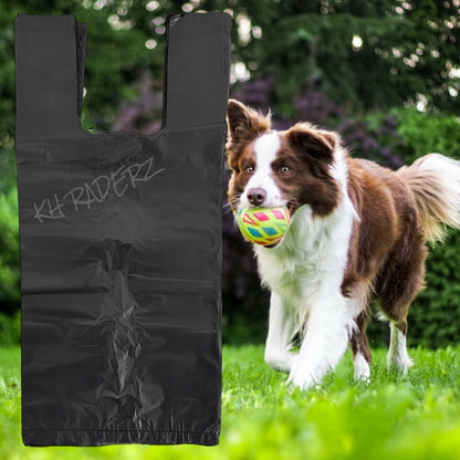 Tidzy Dog Waste Bags – Strong Leak-Proof Poop Bags with Tie Handles, 26×29cm