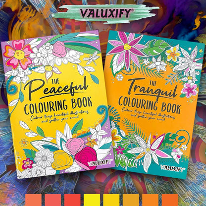 2x Adult Colouring Books Mindfulness Relax Your Mind Colour Therapy  Relaxing A4