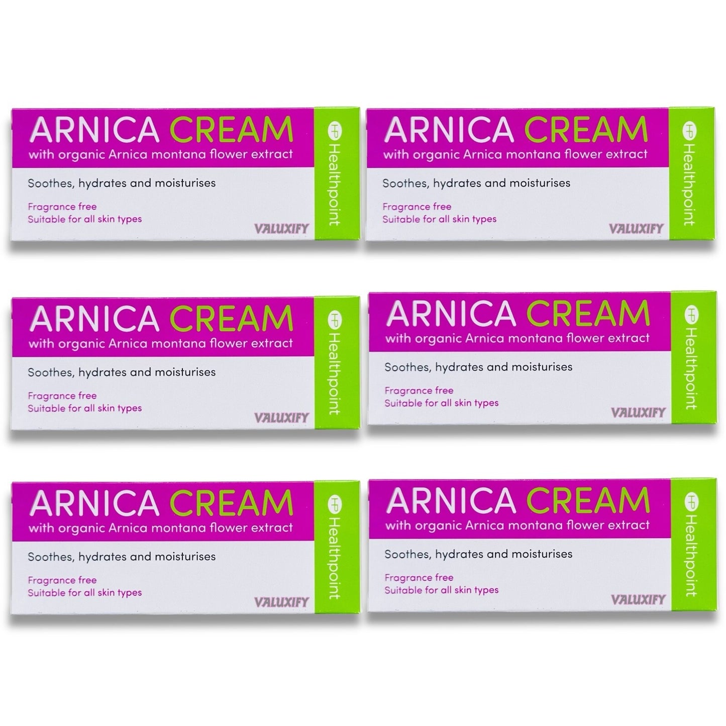 Healthpoint Arnica Cream 50ml – Pack of 6 Soothing Moisturising Skin Care Tubes