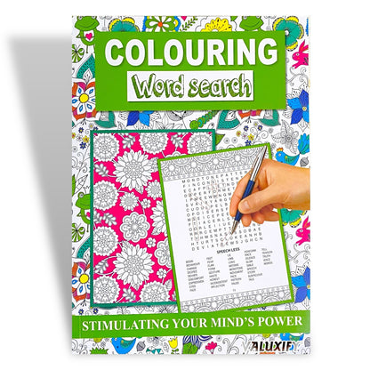 Word Search Colouring Book  Book Activity  Colour Therapy Mind Relax A4