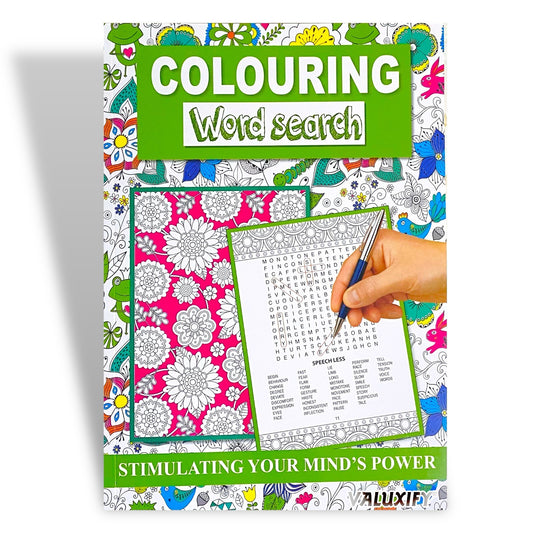 Word Search Colouring Book  Book Activity  Colour Therapy Mind Relax A4