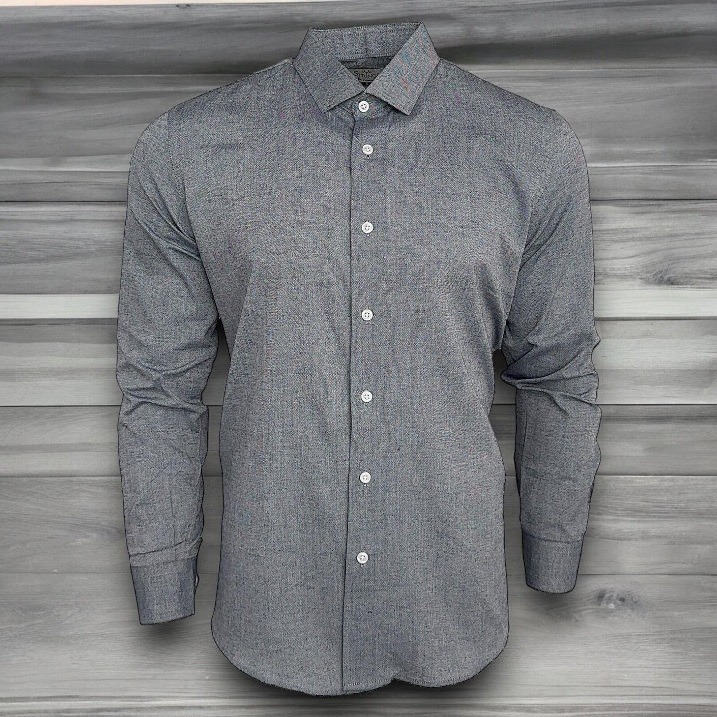 Men’s Slim Fit Shirt Long Sleeve Shirt Work Home Office Casual Formal Shirt