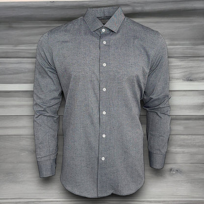 Men’s Slim Fit Shirt Long Sleeve Shirt Work Home Office Casual Formal Shirt