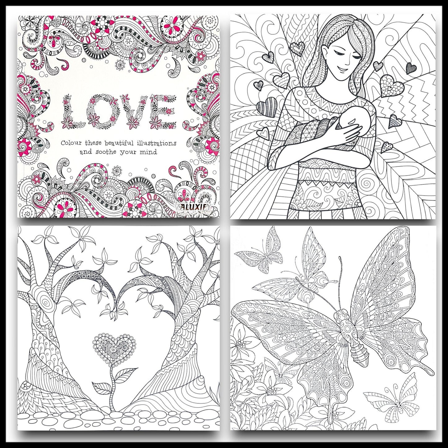 Advance Adult Colouring Books Mindfulness Relax Your Mind Colour Therapy 2 Books