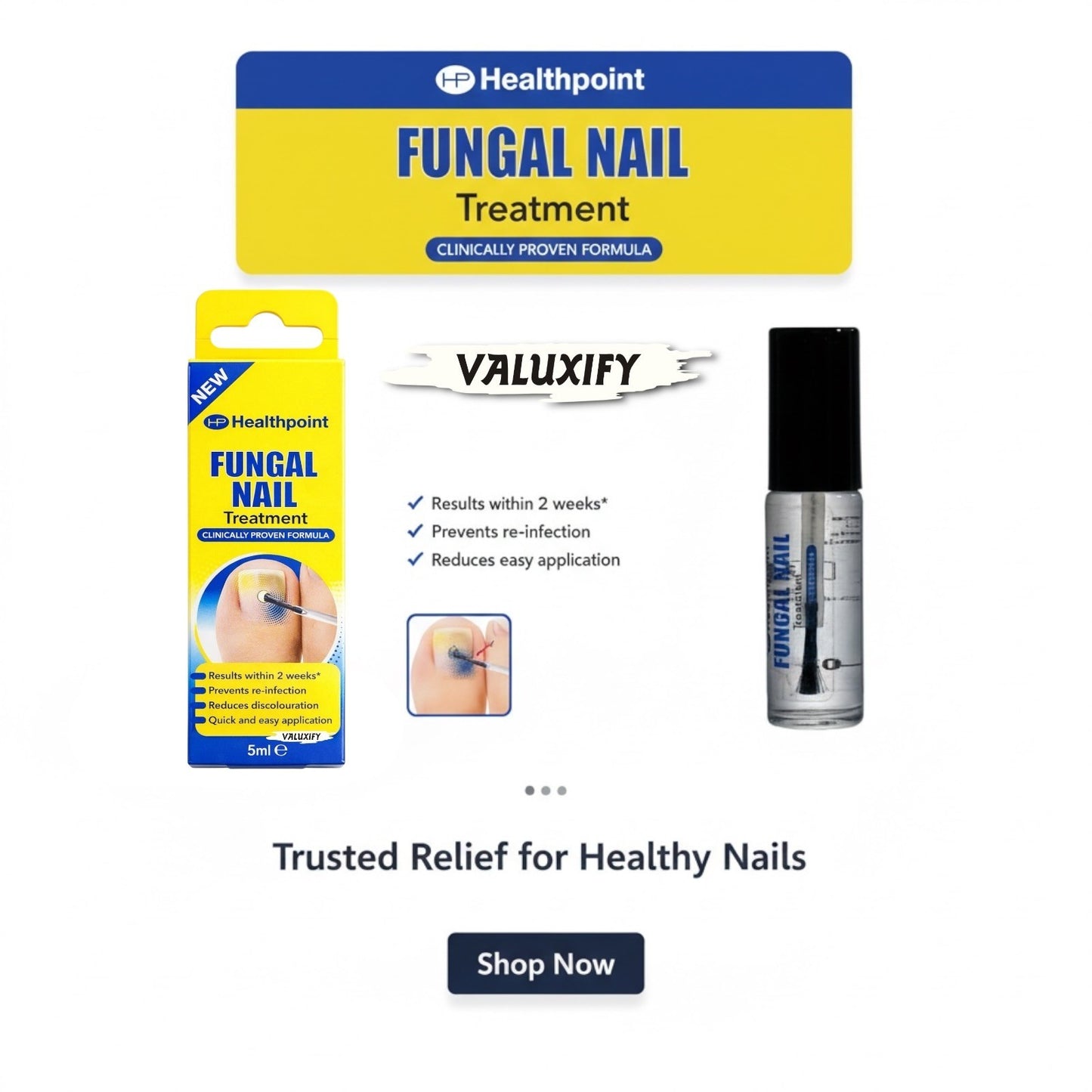 Healthpoint Fungal Nail Treatment - Fungal Spread & Re-Infection Prevention -5ml