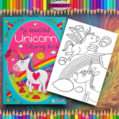 2 | Unicorn Mermaid | Colouring Books | for Girls Kids Children Activity