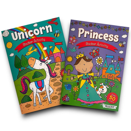 2 | Kids | Sticker Activity Book | Unicorn Princess| Hours of Fun - A4 size