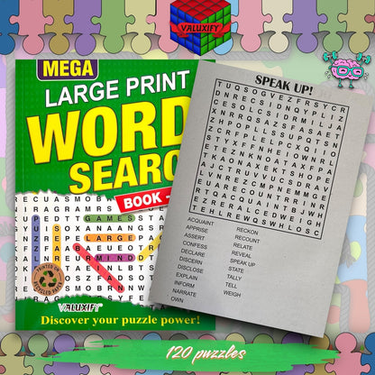 Mega Word Search Puzzle Books A4 | Large Print | 2 Book Set | 240 Puzzles